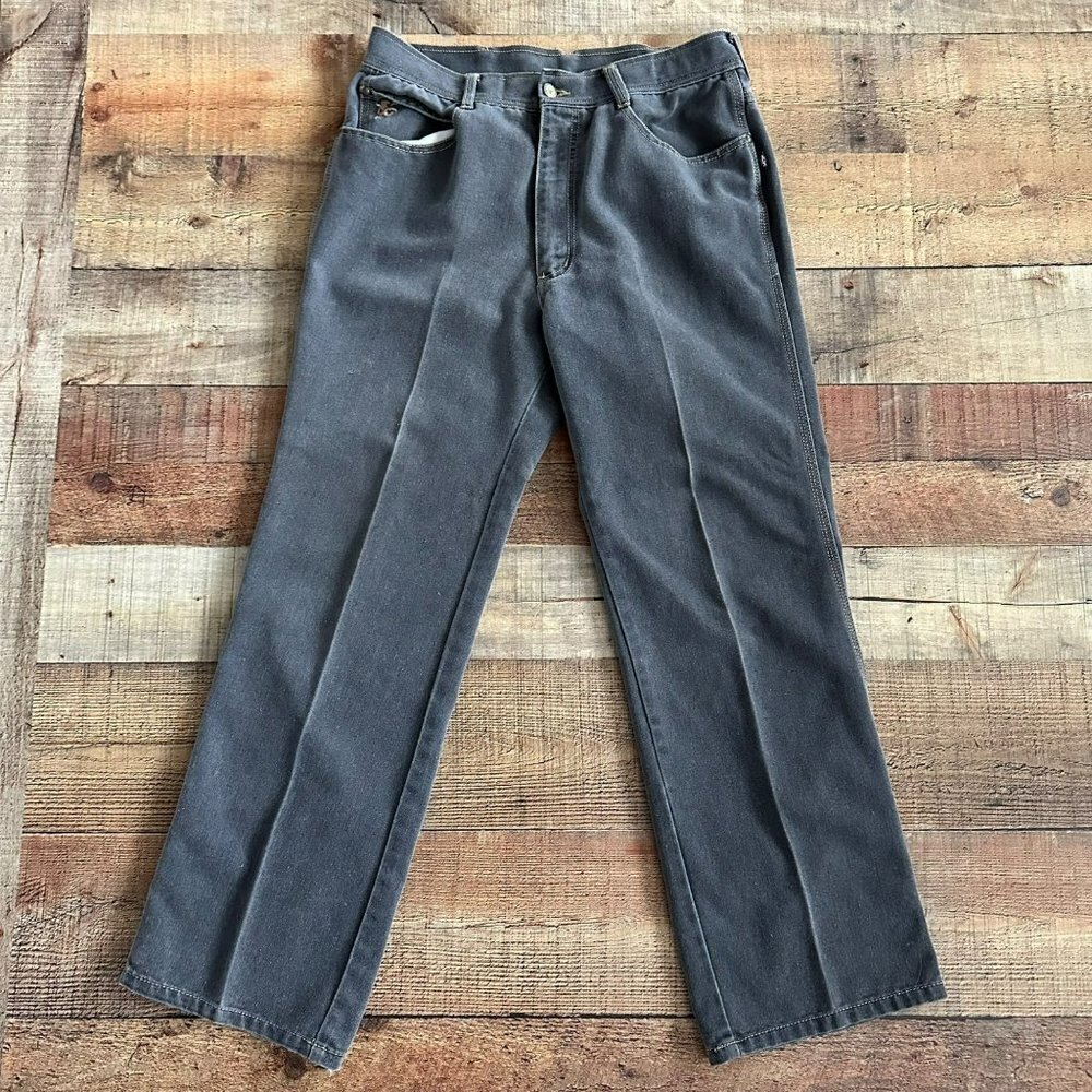 Braxton Stretch Jeans Vintage Mens Rockabilly Gray Denim Jeans -36